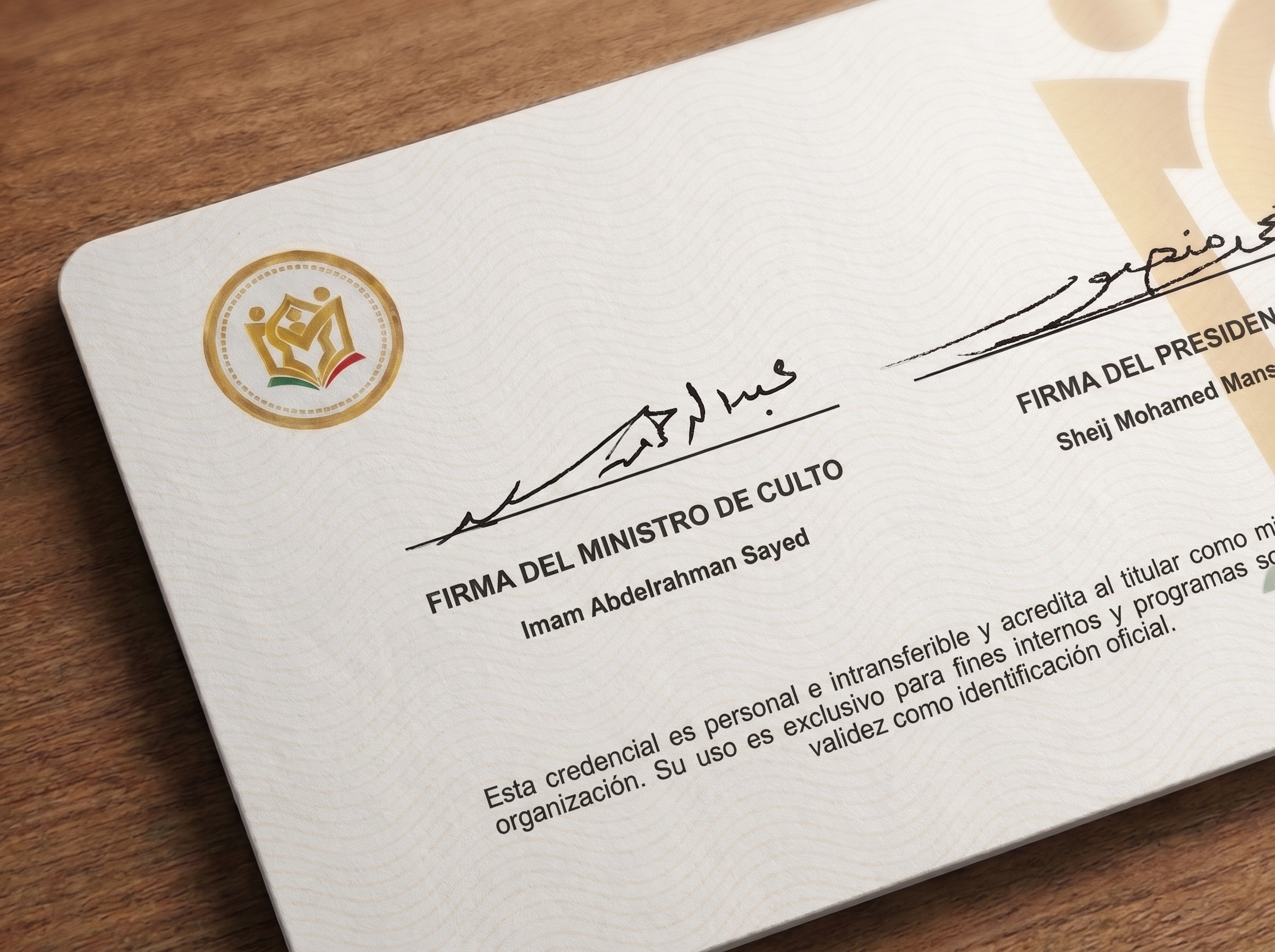 Credencial trasera